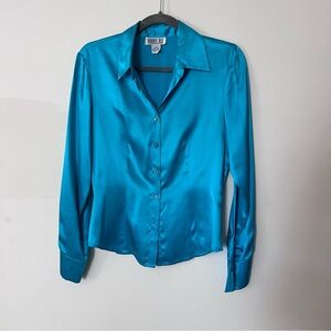 Vintage 100% Silk button up blouse